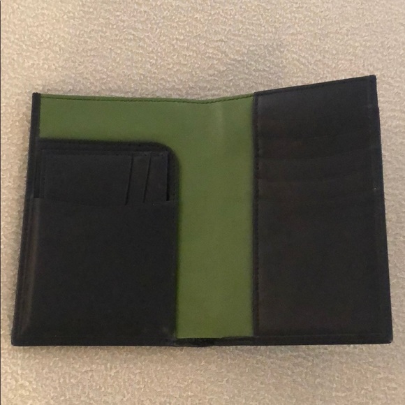 NEW Black Calfskin Travelers Case - With Pockets - Picture 1 of 5